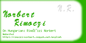 norbert rimoczi business card